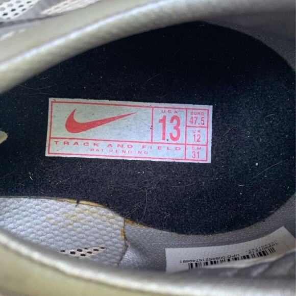 Nike Mens Air Zoom Superfly R3 Running Shoes Gray Red 429931-060 Spikes 13 M - Picture 4 of 9